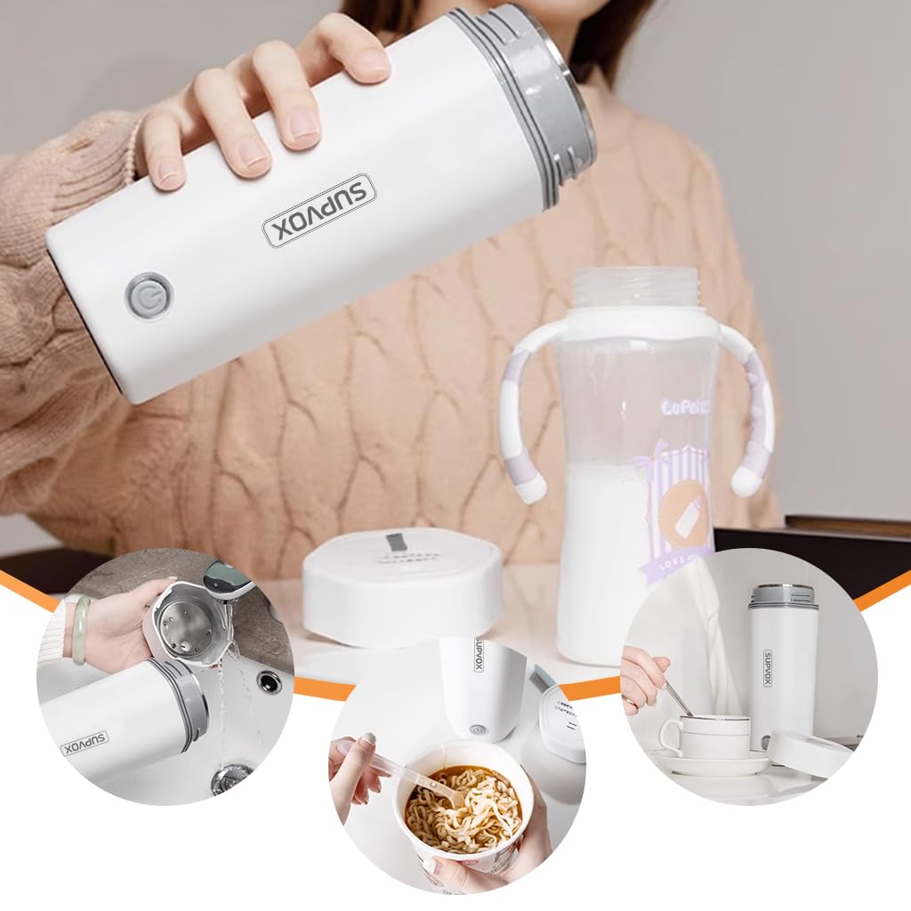Supvox 12V Car Electric Water Kettle Fast Heating Electric Water Kettle 400ml Travel Electric Water Kettle with Hand Strap 304 Stainless Steel Thermal Electric Water Kettle Supvox 12V Car Electric Water Kettle Fast Heating Electric Water Kettle 400ml Travel Electric Water Kettle with Hand Strap 304 Stainless Steel Thermal Electric Water Kettle
